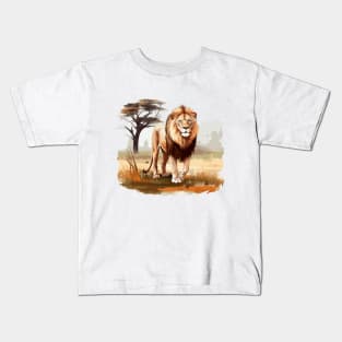 Wild African Lion Kids T-Shirt